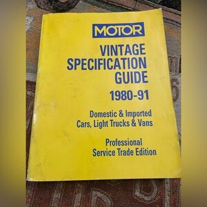 Motor Vintage Specification Guide 1980-1991 Cars,Light Trucks,Vans Pro Edition